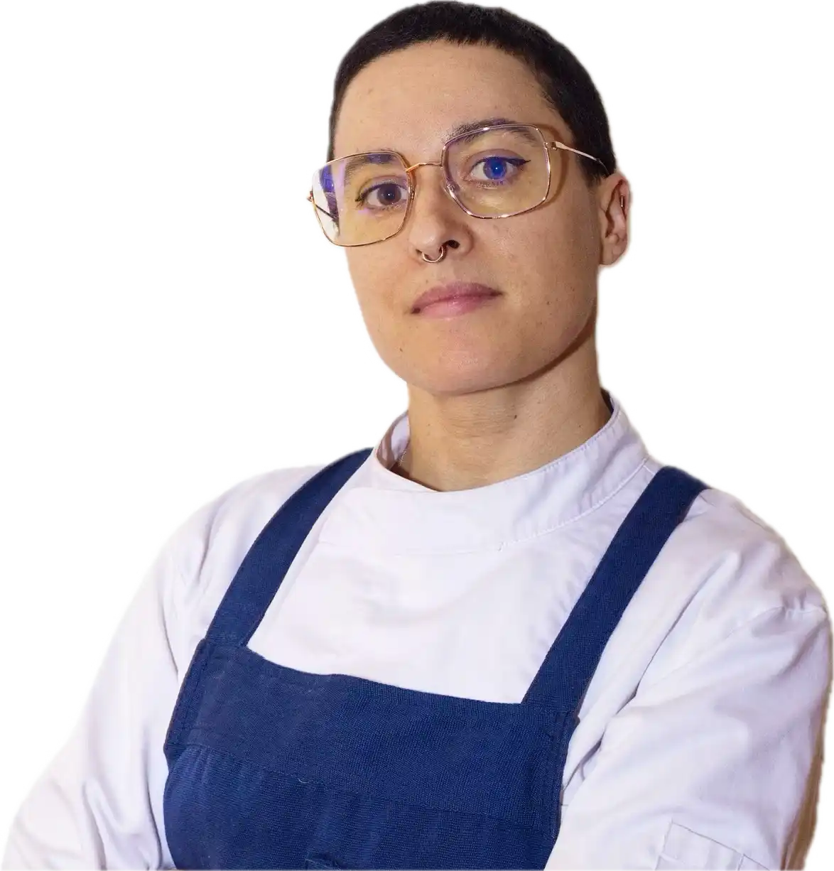 Alma in apron